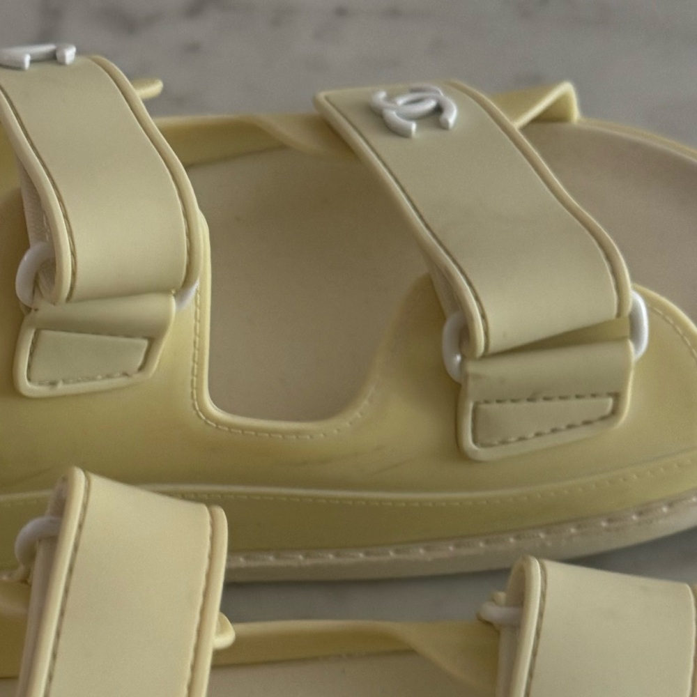 Yellow Sandals with Logo